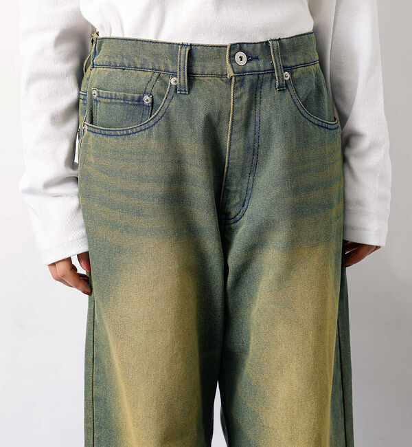 ABAHOUSE「SLUB DENIM BAGGY PANTS /スラブ デニム バギー パンツ/」|デニム|