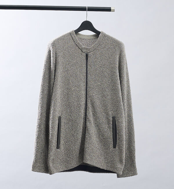 ABAHOUSE「カールヤーン ニットライダース / ニットブルゾン」|ブルゾン・スタジャン|