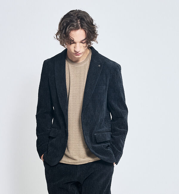 ABAHOUSE「アイレットベロア　クルーネック長袖Tシャツ」|Tシャツ・カットソー|