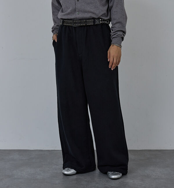 ABAHOUSE「【AH ABAHOUSE】ワイドバギー スウェットパンツ / セットアップ対応」|その他|ブラック