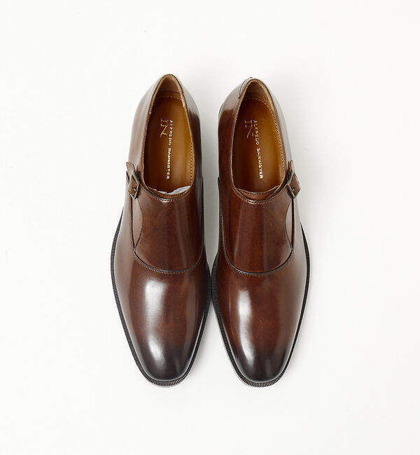 alfredoBANNISTER「【一部店舗＋WEB限定】セミスクエアトゥ シングルモンク プレーントゥ シューズ」|ビジネス・ドレスシューズ|