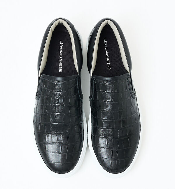 alfredoBANNISTER「【Margome sole】シャークソール クロコダイル柄 レザー スニーカー」|スニーカー|