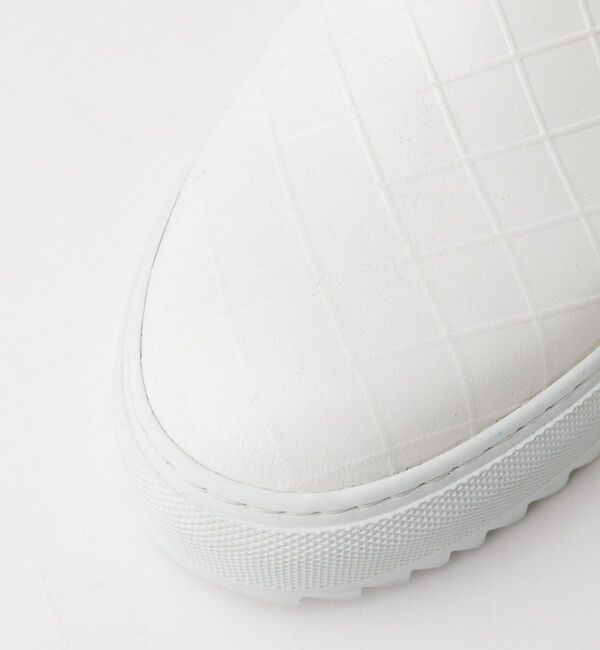 alfredoBANNISTER「【Margom社】厚底シャークソール 格子 レザー スリッポン スニーカー【予約」|スニーカー|