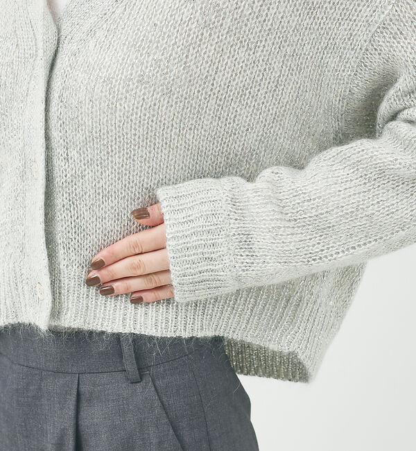 Rouge vif「ラメ&times;モヘアニット カーディガン」|カーディガン|