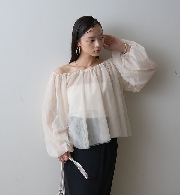 Rouge vif「【一部店舗限定】3wayオフショルチュールブラウス」|シャツ・ブラウス|