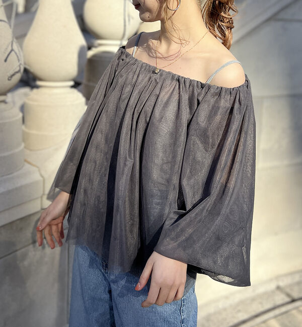 Rouge vif「【一部店舗限定】3wayオフショルチュールブラウス」|シャツ・ブラウス|