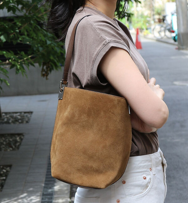 Rouge vif「【ORSETTO/オルセット】RACOOLTOスウェードレザーショルダーバッグ」|ショルダー・メッセンジャー|ブラウン