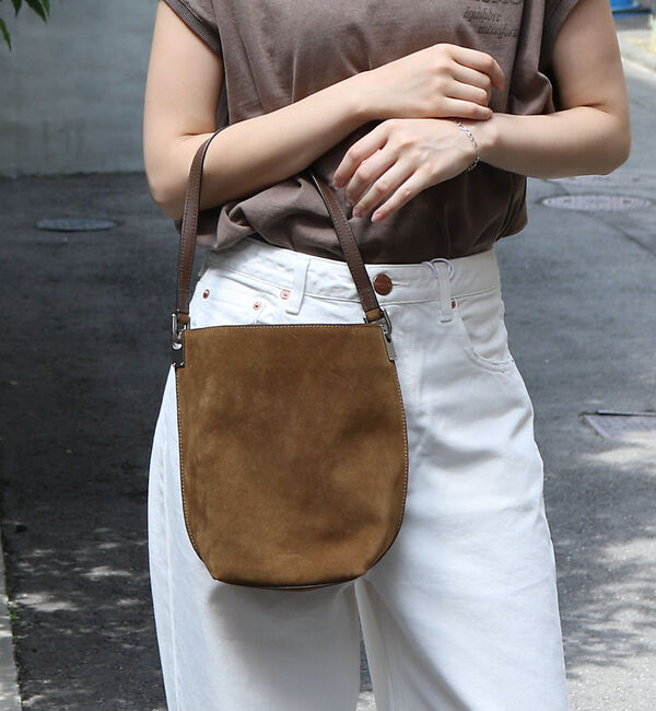 Rouge vif「【ORSETTO/オルセット】RACOOLTOスウェードレザーショルダーバッグ」|ショルダー・メッセンジャー|