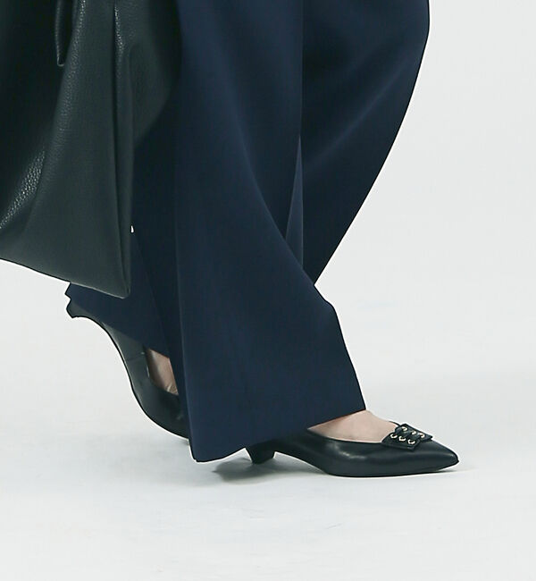 AU BANNISTER「レースアップモチーフ付き メリージェーンパンプス」|パンプス|ブラック