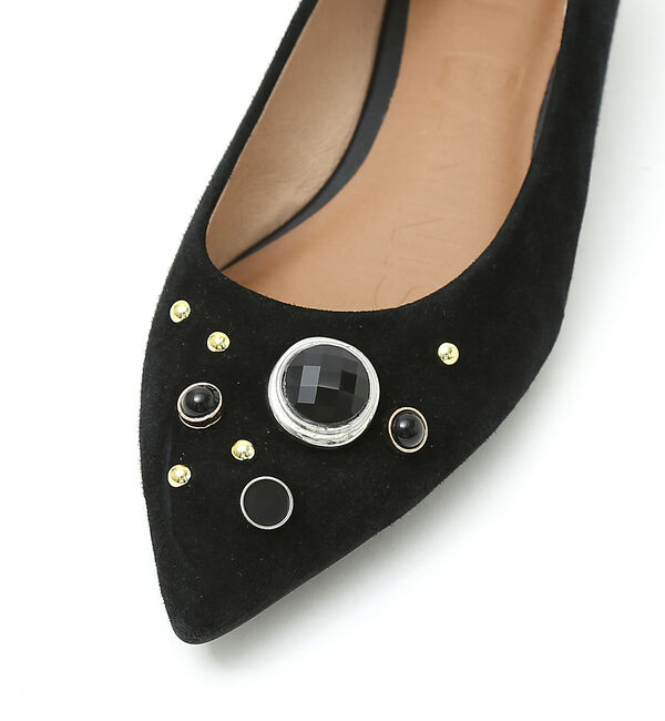 AU BANNISTER「アシンメトリービジューフラットパンプス」|パンプス|