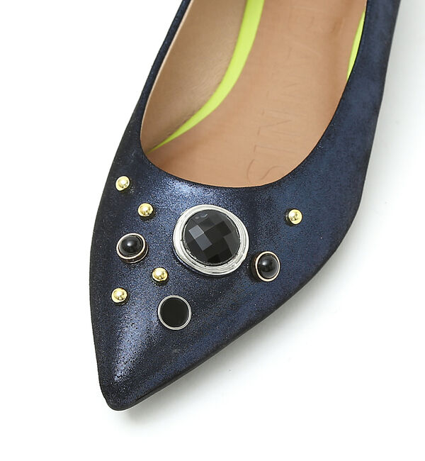 AU BANNISTER「アシンメトリービジューフラットパンプス」|パンプス|