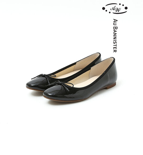 AU BANNISTER「【晴雨兼用】ラウンドトゥバレエシューズ」|レインシューズ|ブラック