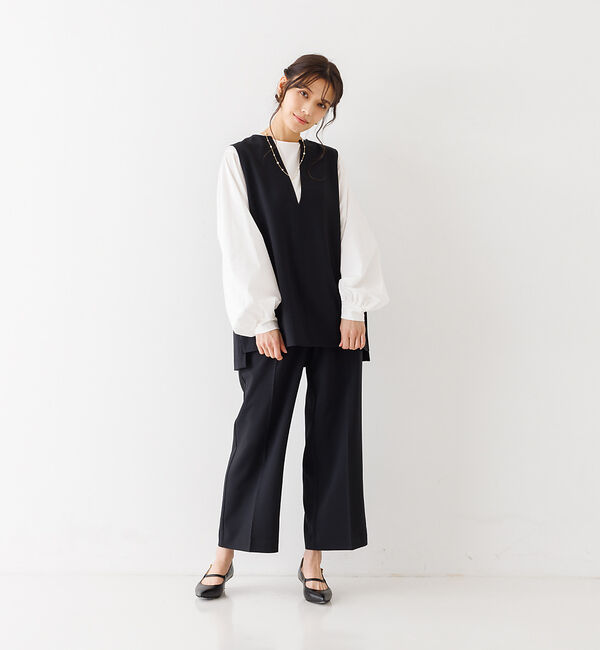 abahouse mavie「【セットアップ対応】ダブルクロスオーバーベスト」|ベスト・ジレ|