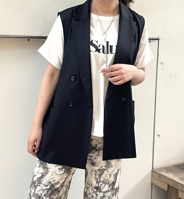 abahouse mavie「【セットアップ対応】リネンライクベスト」|ベスト・ジレ|