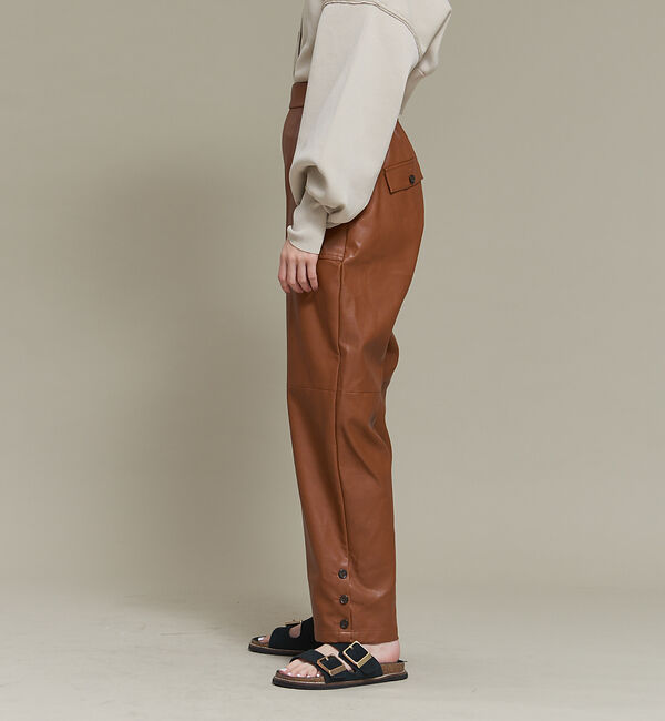 NOMINE「フェイクレザーベイカーパンツ」|カーゴ|