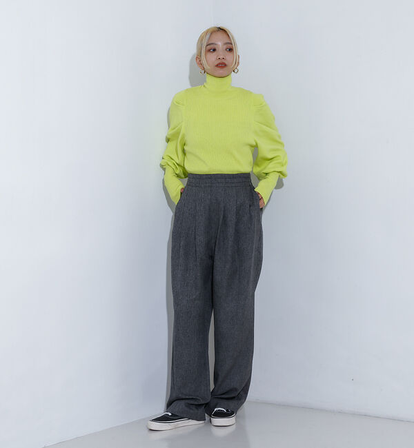 NOMINE「【セットアップ着用可】シャーク タックワイドパンツ」|スラックス|