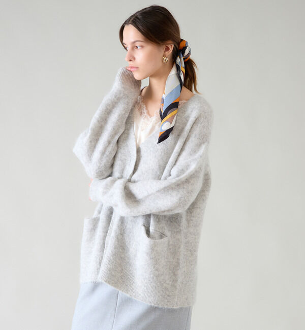 TIARA「アルパカMIXカーディガン」|カーディガン|グレー