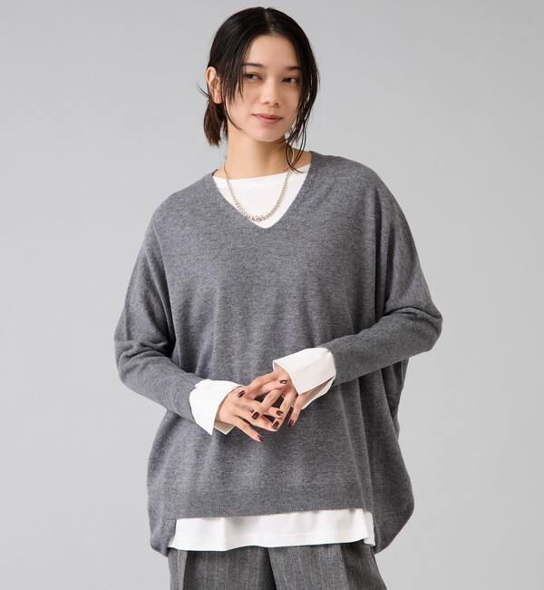 Liesse「【定番】カシミア混Vネックビッグニット」|ニット・セーター|
