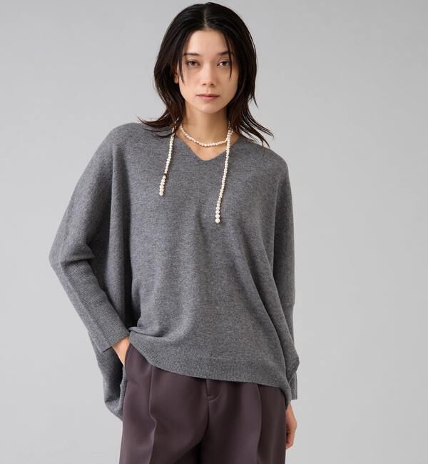 Liesse「【定番】カシミア混Vネックビッグニット」|ニット・セーター|