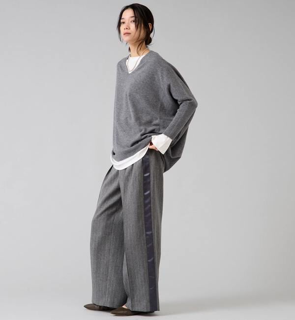 Liesse「【定番】カシミア混Vネックビッグニット」|ニット・セーター|