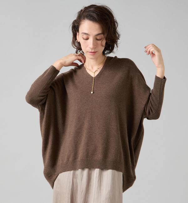 Liesse「【定番】カシミア混Vネックビッグニット」|ニット・セーター|