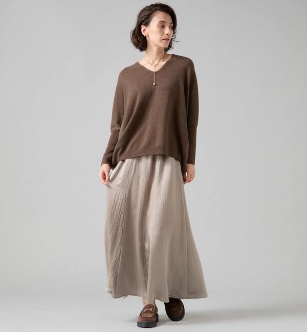 Liesse「【定番】カシミア混Vネックビッグニット」|ニット・セーター|