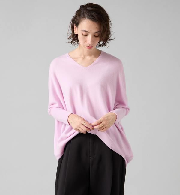 Liesse「【定番】カシミア混Vネックビッグニット」|ニット・セーター|