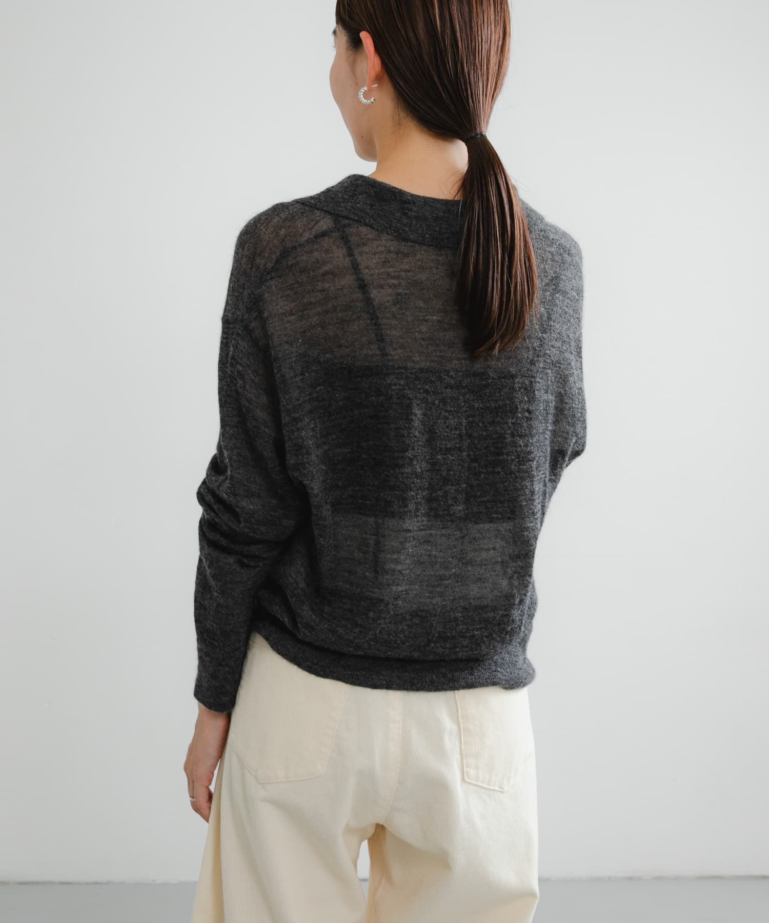 URBAN RESEARCH「ヘアリーポロ衿付きニット」|ニット・セーター|