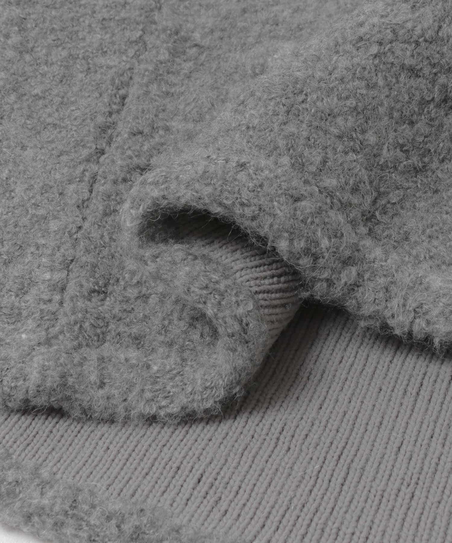 URBAN RESEARCH ROSSO「『WEB/一部店舗限定』ウール混ブークレニットジャケット」|ノーカラーコート|