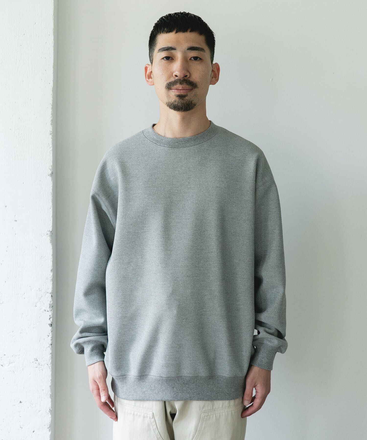 URBAN RESEARCH DOORS「ワッフルフリースクルーネックプルオーバー」|Tシャツ・カットソー|
