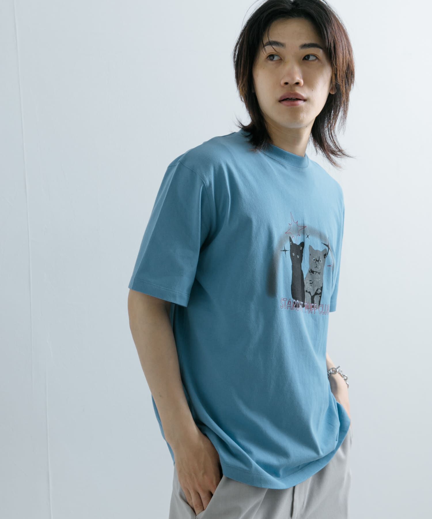 SENSE OF PLACE by URBAN RESEARCH「キャットグラフィックプリントTシャツ A」|Tシャツ・カットソー|