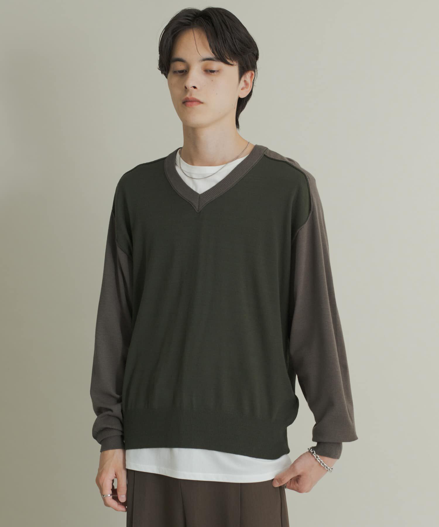 SENSE OF PLACE by URBAN RESEARCH「ハイショクVネックニット」|ニット・セーター|