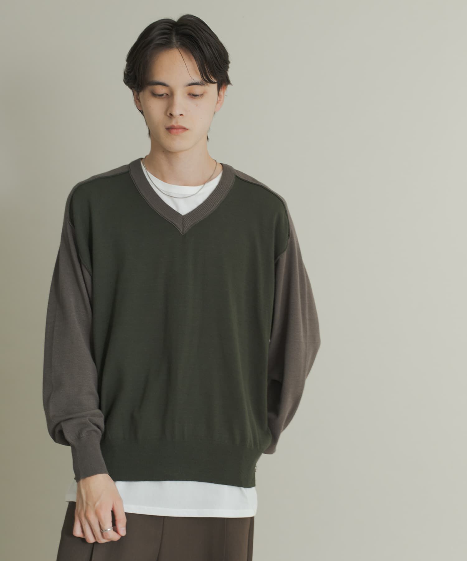 SENSE OF PLACE by URBAN RESEARCH「ハイショクVネックニット」|ニット・セーター|