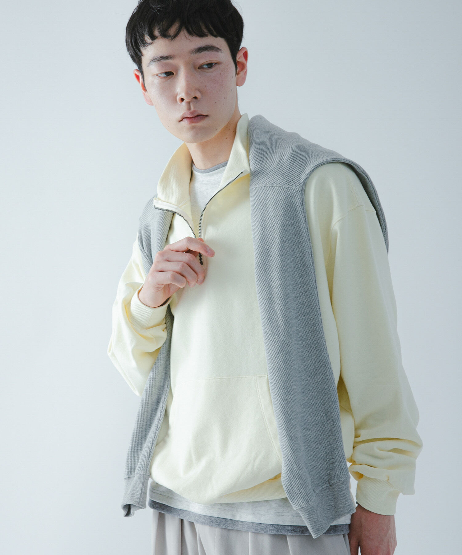 SENSE OF PLACE by URBAN RESEARCH「『洗濯可/撥水/防花粉』SKINProofハーフジップスウェット」|スウェット・ジャージ|