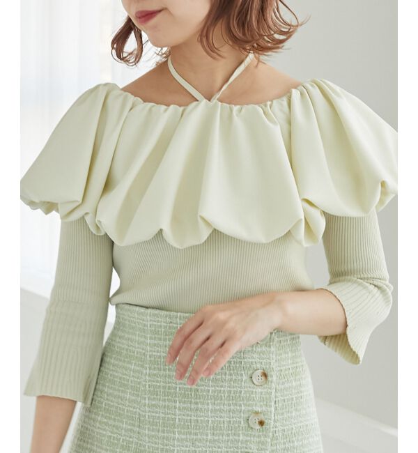 MAJESTICLEGON「バルーンカラーニット」|ニット・セーター|