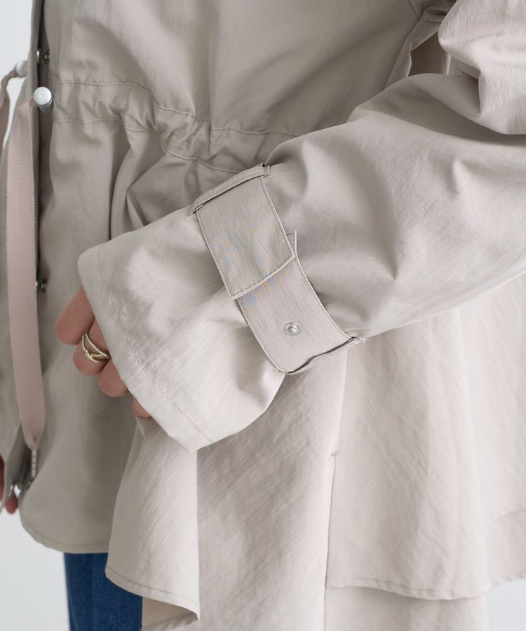 earth music&ecology「ドロストペプラムマウンテンパーカー」|ブルゾン・スタジャン|