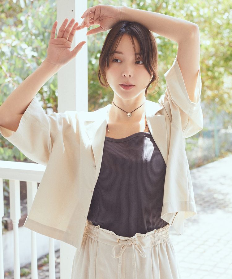 earth music&ecology「リラックスシャツジャケット / リネン混」|テーラードジャケット|