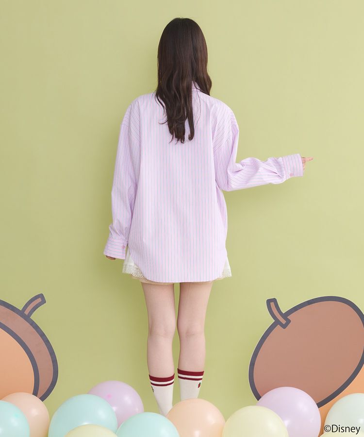 earth music&ecology「チップ&デール/ストライプシャツ」|シャツ・ブラウス|