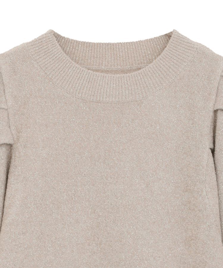 earth music&ecology「ラメモールパフスリニットプルオーバー」|ニット・セーター|