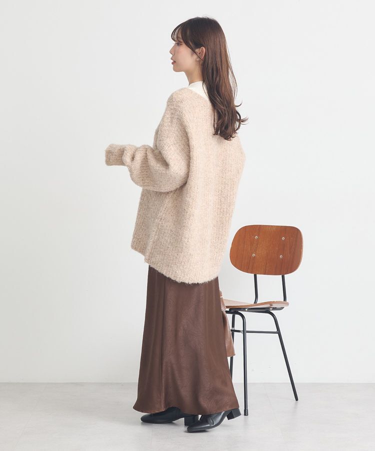 earth music&ecology「MIXカラーブークレカーディガン」|カーディガン|