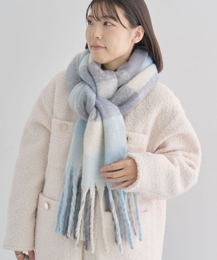 Green Parks「・furry rate グラデーションチェックマフラー」|マフラー|Sax