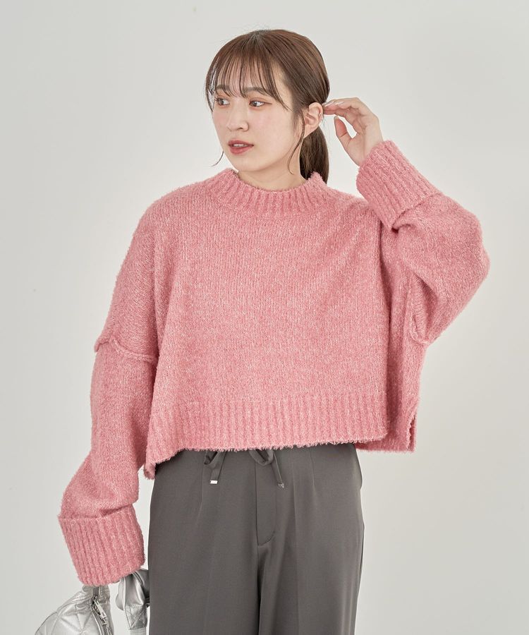 Green Parks「・Petit Fleur ブークレワイドニット」|ニット・セーター|