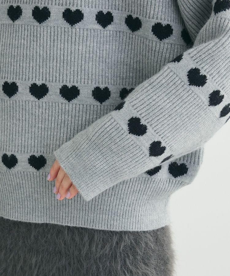 Green Parks「・swing by ハートクルーネックニット」|ニット・セーター|