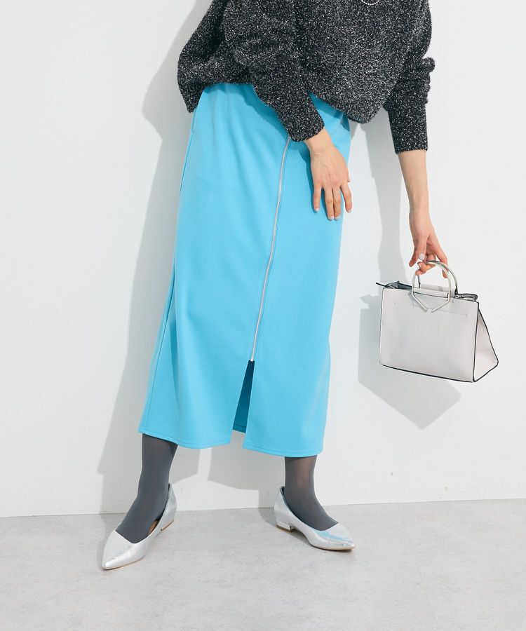 Green Parks「あったからくスレ フロントZIPスカート」|スカート|Blue