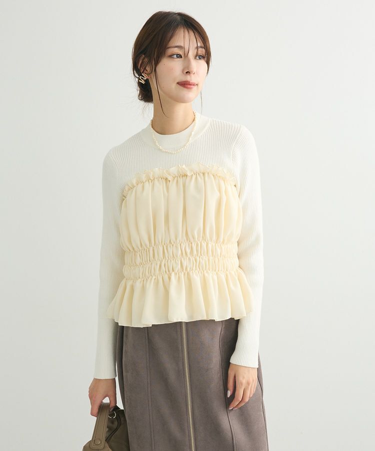 Green Parks「・swing by ビスチェレイヤーハイネックニット」|ニット・セーター|