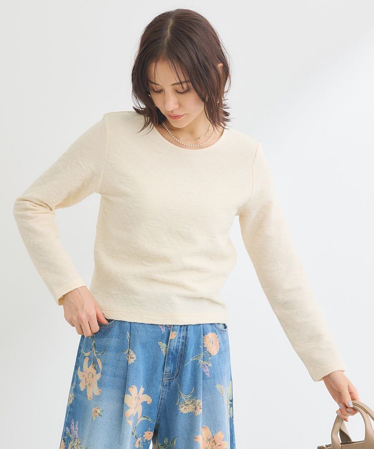 Green Parks「シアーポコポコプルオーバー」|Tシャツ・カットソー|Ivory