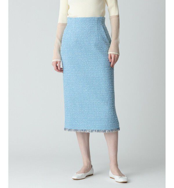 allureville「【セットアップ対応商品】ジオリカラメツイードハイウエストタイトスカート」|タイト|