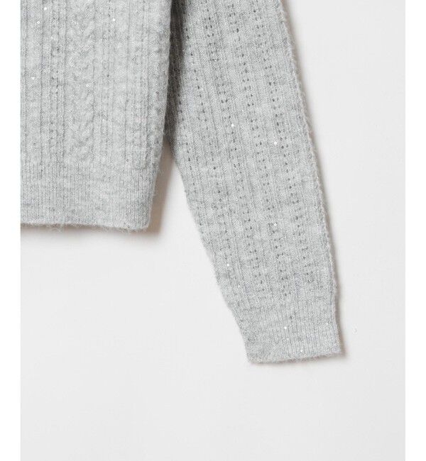 LOULOU WILLOUGHBY「【LOULOU WILLOUGHBY】フロントフリルラメプルオーバー」|ニット・セーター|