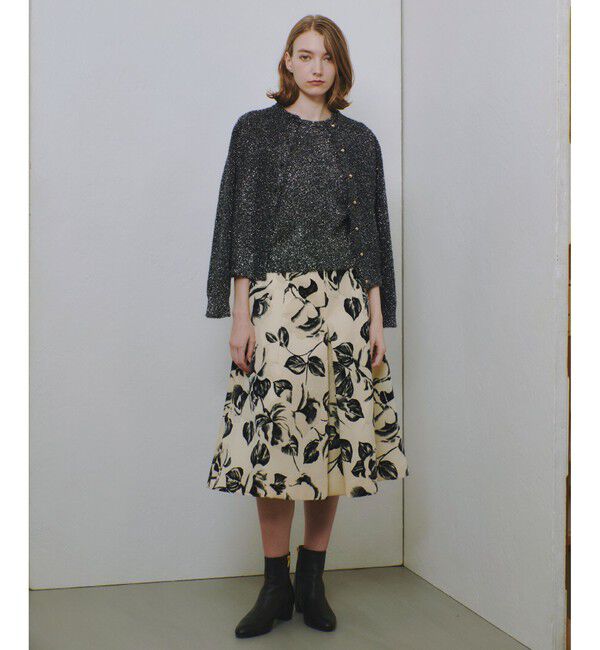 allureville「モノフロッキータックフレアスカート」|スカート|