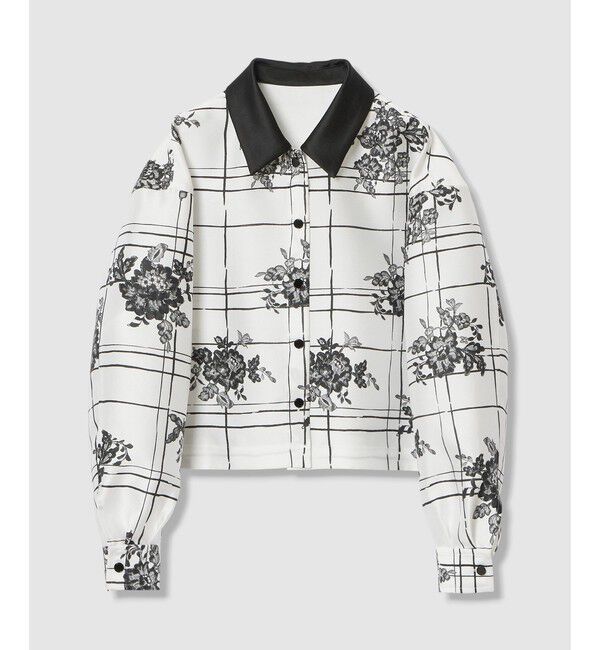 LOULOU WILLOUGHBY「【LOULOU WILLOUGHBY】SILK COフラワーチェックシャツブラウス」|シャツ・ブラウス|